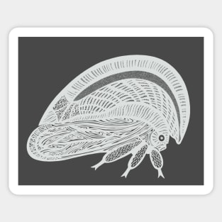 Treehopper (Membracis Bucktoni) - cute bug design - dark colors Sticker